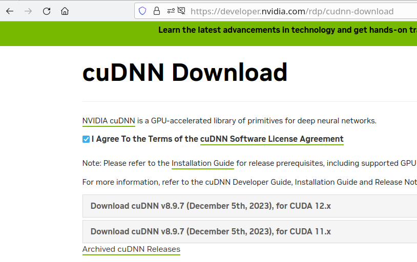 Installation of CUDA 12.3 and CuDNN 8.9 on Opensuse Leap 15.5 for Machine Learning Machine